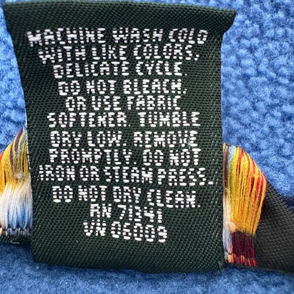 Vintage L.L.Bean Women’s M Blue Polartec Snap Fleece Pullover - Picture 10 of 10